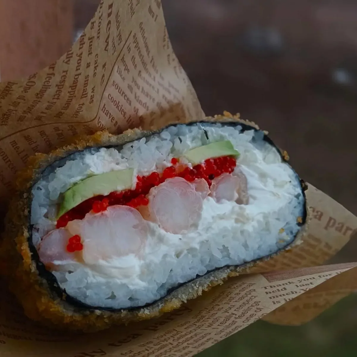 Sushi Burger cu Creveți